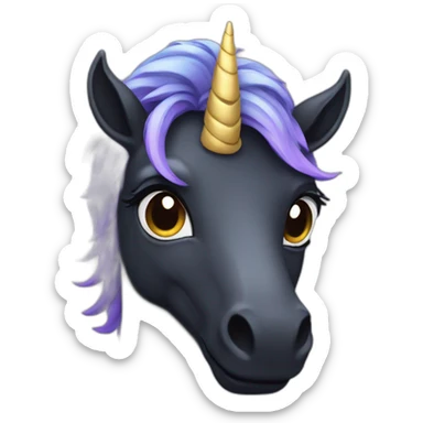 Dark unicorn sticker