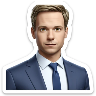 formal portrait of a man sticker