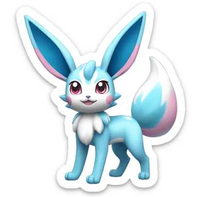 Glaceon-Sylveon full body sticker