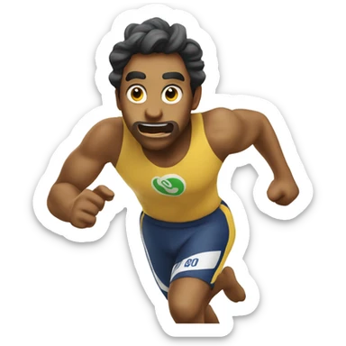 Rana corriendo sticker