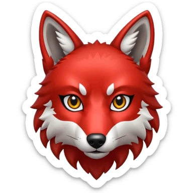 glitter red wolf apex predator sticker