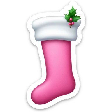 Pink stocking sticker