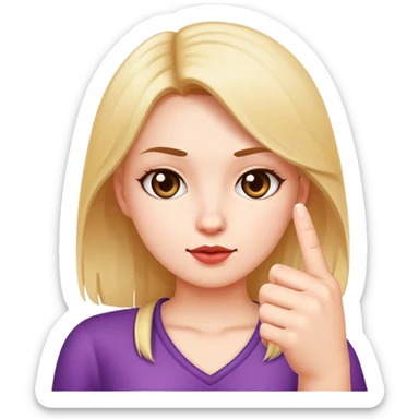 Girl with the middle finger up sticker