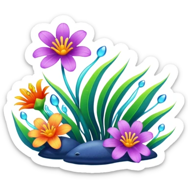 Морские цветы. sticker