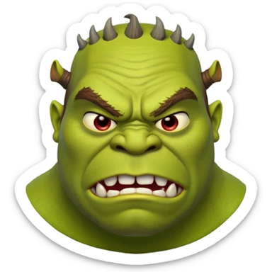 Mad shrek sticker