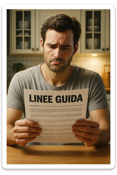 FALLA IDENTICA A QUESTA MA SUL FOGLIO SCRIVI "LINEE GUIDA" IN ITALIANO sticker