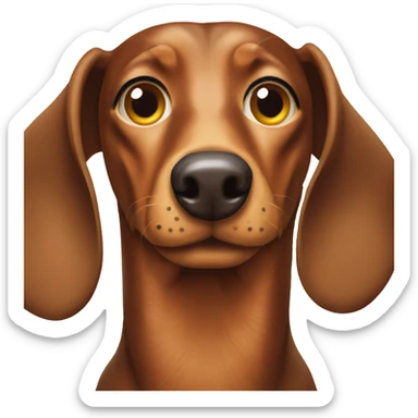 a very long brown dashung sticker