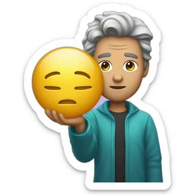 the man who holds Uranus in his hands sticker