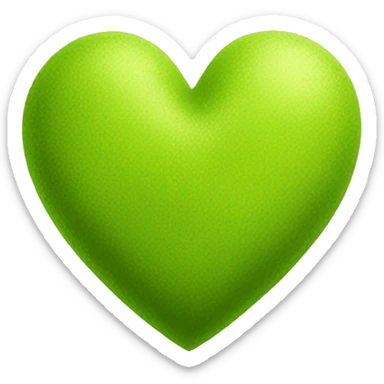 Chartreuse heart sticker