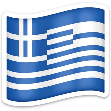 Greece flag without blue only the white stripes sticker