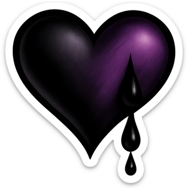 Remove the background, keep the emo heart with transparent background, preserving the emo heart style and details clearly visible on transparent background. sticker