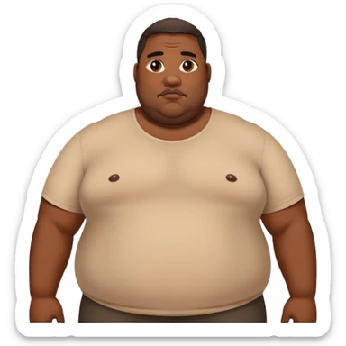 big fat black man in a cropped top sticker