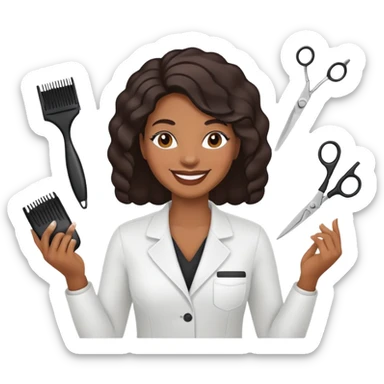 Hair salon manager African American sticker