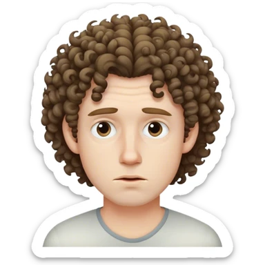 insomnia curly man sticker