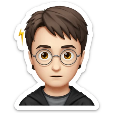 Harry potter with lightening scar on forehead sticker