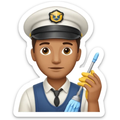 lighthouse Keeper while cleaning lens sticker