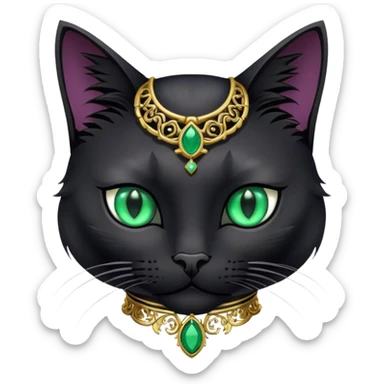Gothic kitty sticker