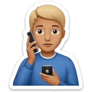 horizontal iphone under chin close up sticker