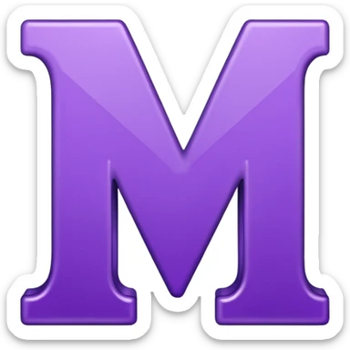 purple letter m sticker