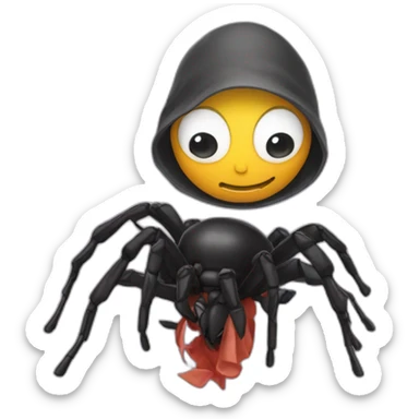 Une araignée sur un humain sticker