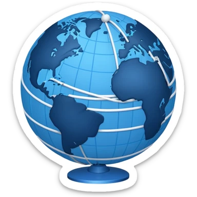 globo mundial internet azul sticker