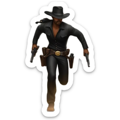 the man in black ran across the desert and the gunslinger followed sticker
