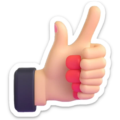 streaming video with thumbs up sticker