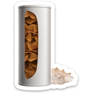 Tobacco flakes in a tube sticker
