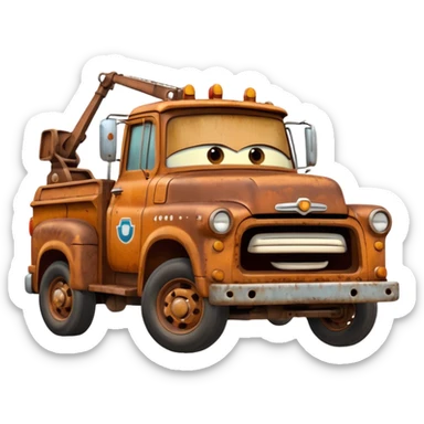 mater tow truck sticker