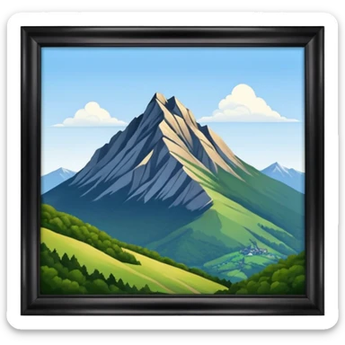 the mountain "Hoher Kasten" in St. Galler Rheintal sticker