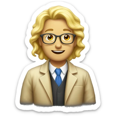 enseignante chimie blond sticker