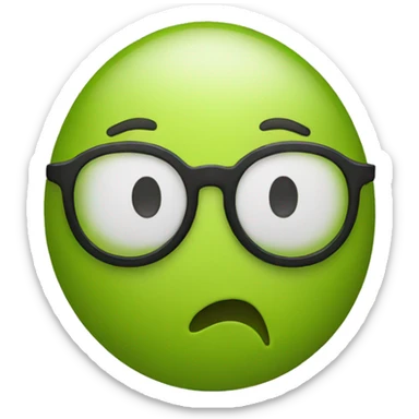 A blob with glasses sticker