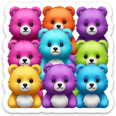 Make doodan bears pretty sticker