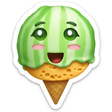 melon ice cream sticker