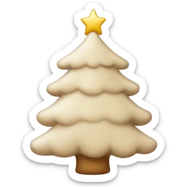 beige Christmas tree decoration  sticker
