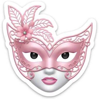 Light pink lace mask sticker