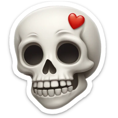 Skull in love sticker