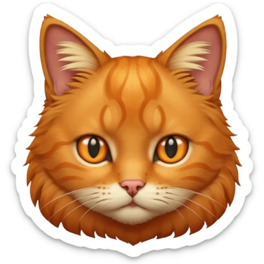 I need a cat's head, a cat's head, a cat's head, a cat, not a human, not a person. sticker