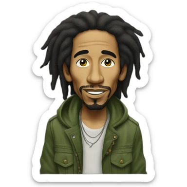 Hip Hop Bob Marley sticker