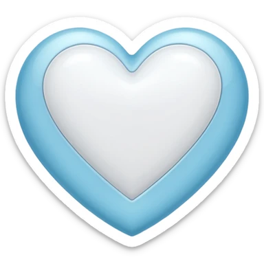 Beyaz kalp sticker
