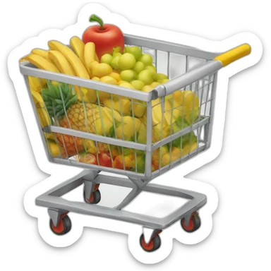 A Super Market cart  sticker