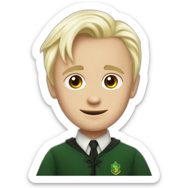 Draco malfoy with an eart  sticker
