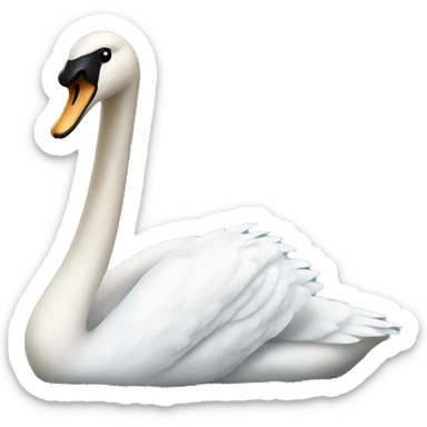 White swan sticker