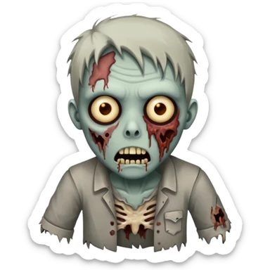 Um zombie cria  sticker