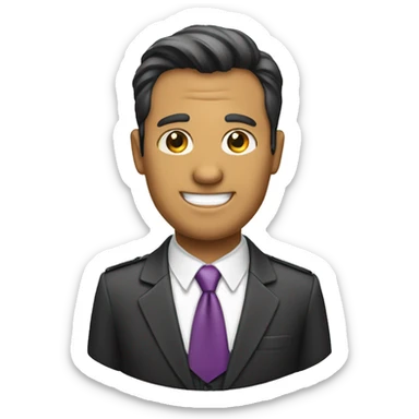 gerente hombre con corbata sticker