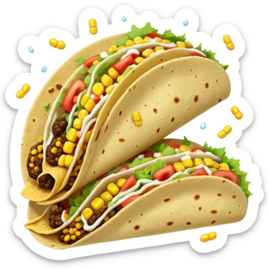 tacos falling like rain sticker