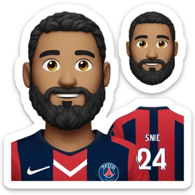 Beard guy with 1998 PSG jersey sticker