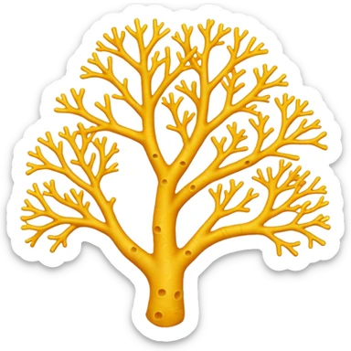 yellow Coral  sticker
