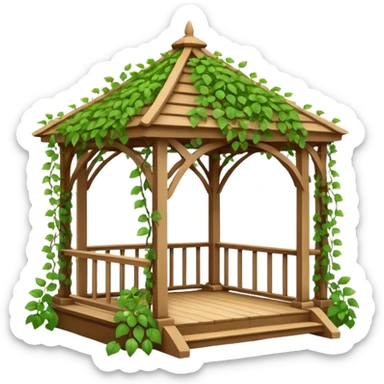 White gazebo with vines sticker