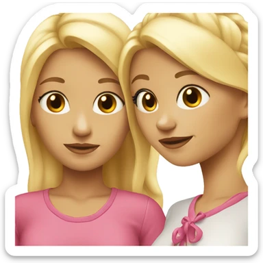 Two blonde girls in love  sticker